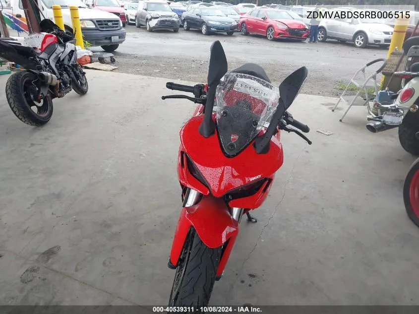 2024 Ducati Supersport VIN: ZDMVABDS6RB006515 Lot: 40539311