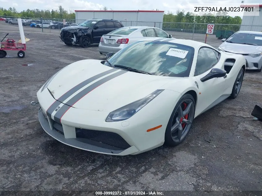 2018 Ferrari 488 Gtb VIN: ZFF79ALA4J0237401 Lot: 39992372