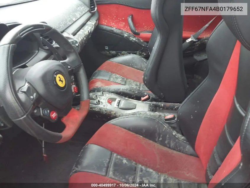 ZFF67NFA4B0179652 2011 Ferrari 458 Italia