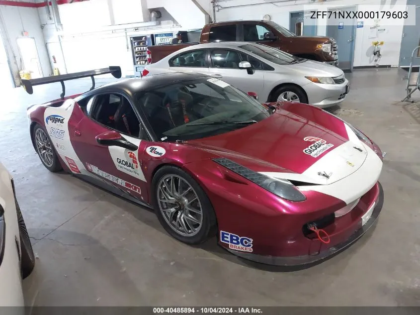 ZFF71NXX000179603 2012 Ferrari 458 Italia