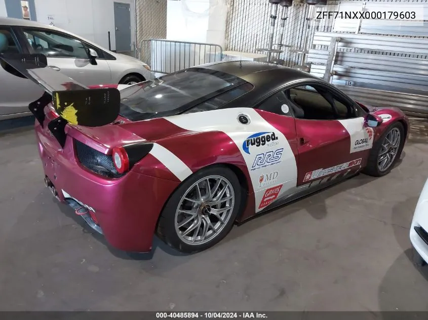 2012 Ferrari 458 Italia VIN: ZFF71NXX000179603 Lot: 40485894