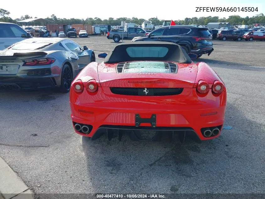 2006 Ferrari F430 Spider VIN: ZFFEW59A660145504 Lot: 40477410