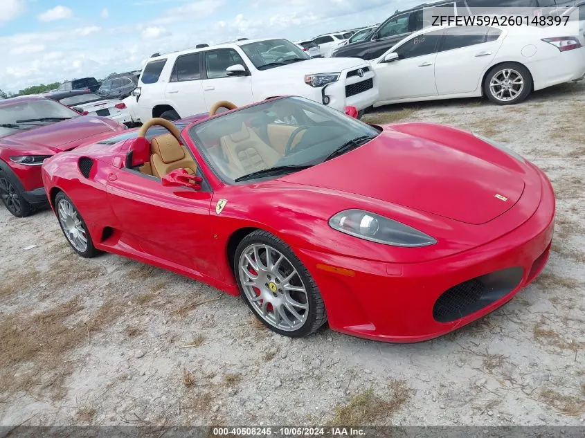 2006 Ferrari F430 Spider VIN: ZFFEW59A260148397 Lot: 40508245