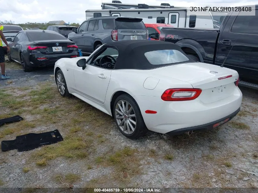 JC1NFAEK5H0128408 2017 Fiat 124 Spider Lusso