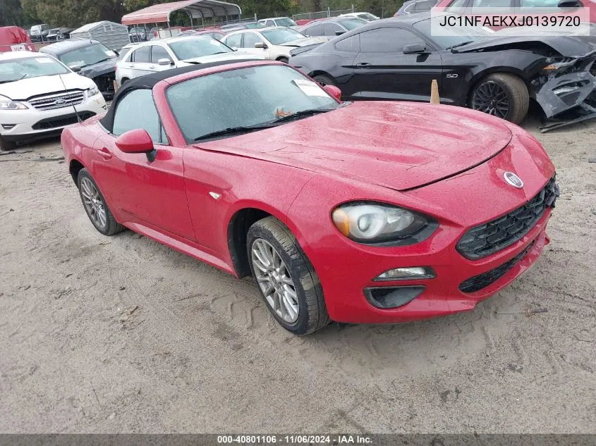 2018 Fiat 124 Spider Classica VIN: JC1NFAEKXJ0139720 Lot: 40801106