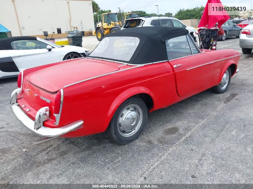 118H039439 1965 Fiat Spider