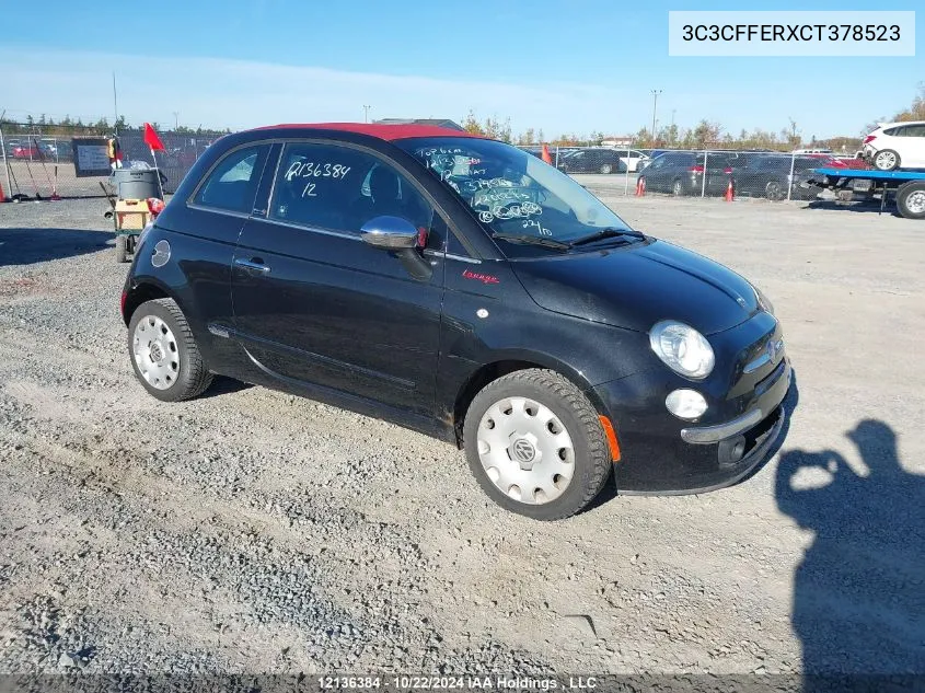 3C3CFFERXCT378523 2012 Fiat 500C Lounge