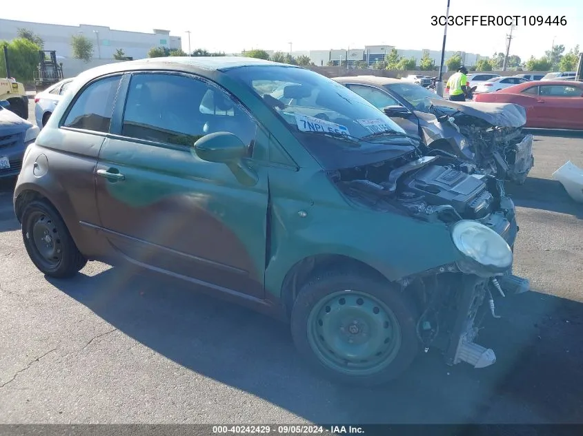 2012 Fiat 500C Lounge VIN: 3C3CFFER0CT109446 Lot: 40242429