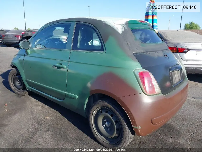 2012 Fiat 500C Lounge VIN: 3C3CFFER0CT109446 Lot: 40242429