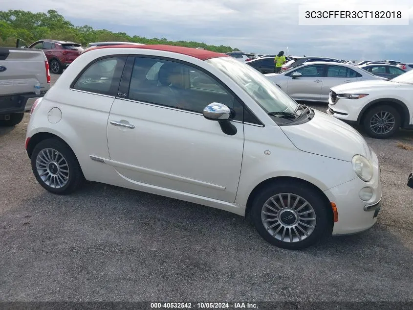 2012 Fiat 500C Lounge VIN: 3C3CFFER3CT182018 Lot: 40532542