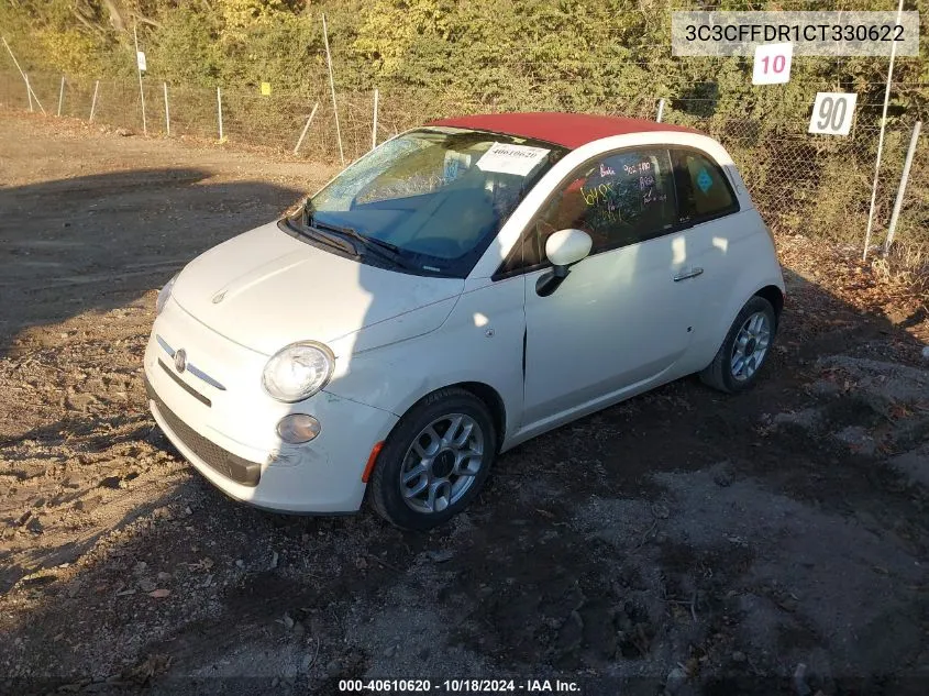 2012 Fiat 500C Pop VIN: 3C3CFFDR1CT330622 Lot: 40610620