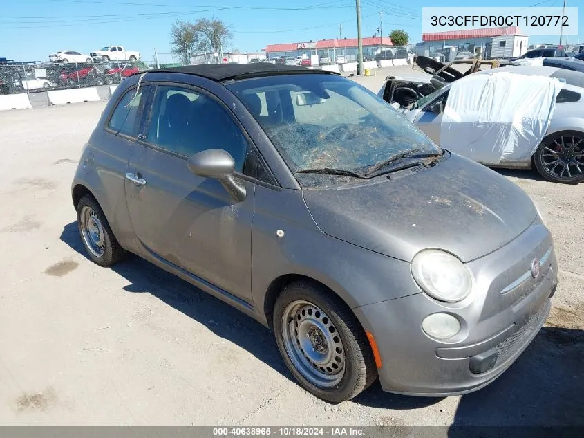 2012 Fiat 500C Pop VIN: 3C3CFFDR0CT120772 Lot: 40638965