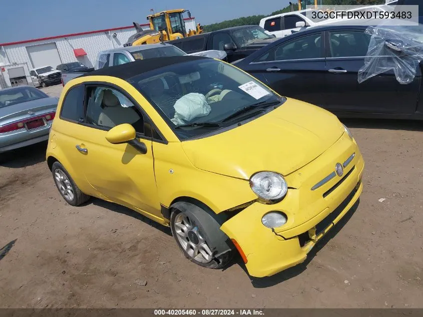 2013 Fiat 500C Pop VIN: 3C3CFFDRXDT593483 Lot: 40205460