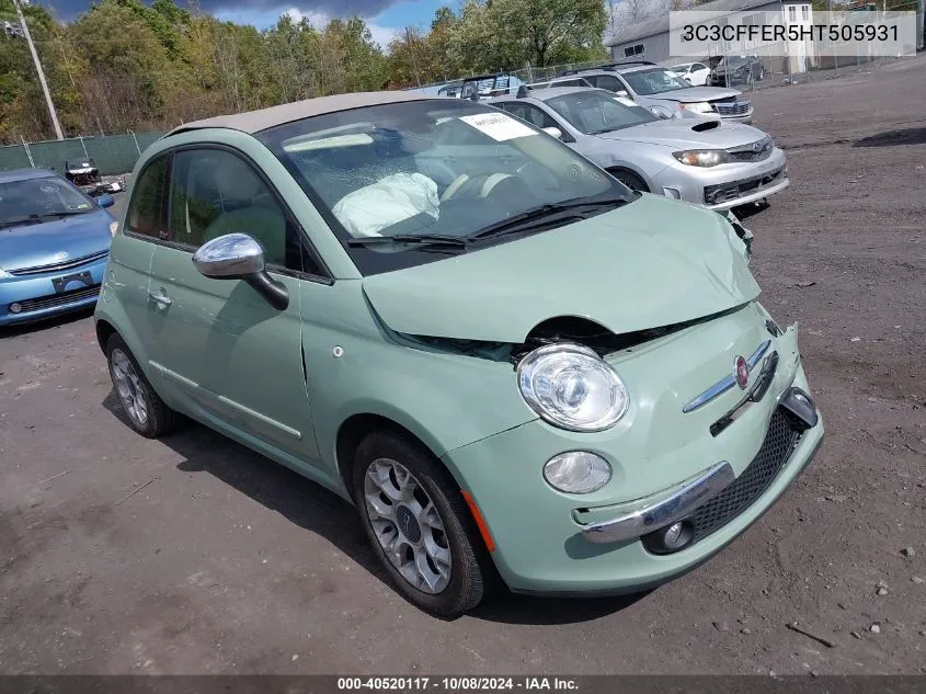 3C3CFFER5HT505931 2017 Fiat 500C Lounge