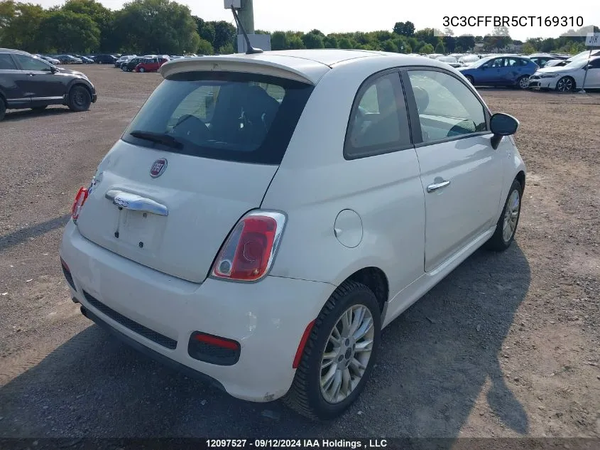 2012 Fiat 500 Sport VIN: 3C3CFFBR5CT169310 Lot: 12097527