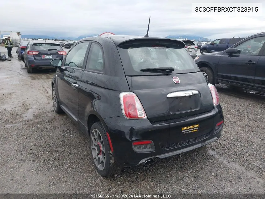 3C3CFFBRXCT323915 2012 Fiat 500 Sport