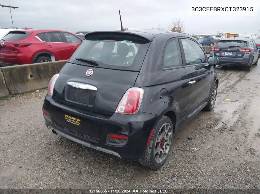 3C3CFFBRXCT323915 2012 Fiat 500 Sport