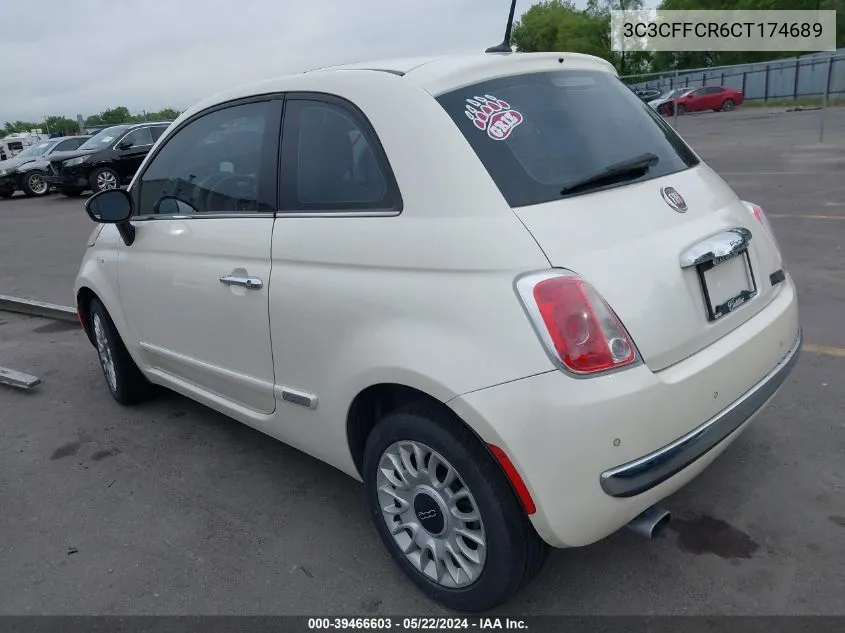 3C3CFFCR6CT174689 2012 Fiat 500 Lounge