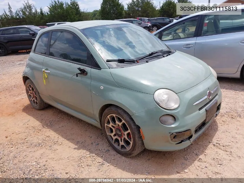 2012 Fiat 500 Sport VIN: 3C3CFFBR3CT115813 Lot: 39786942