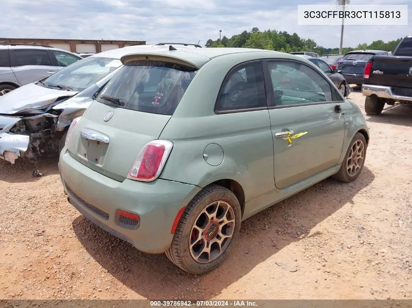 3C3CFFBR3CT115813 2012 Fiat 500 Sport