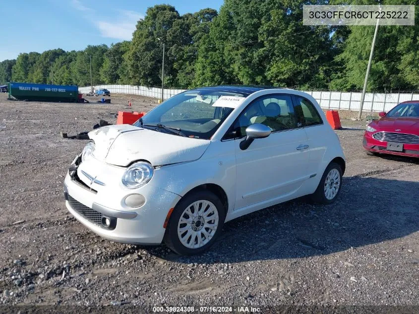 2012 Fiat 500 Lounge VIN: 3C3CFFCR6CT225222 Lot: 39824308