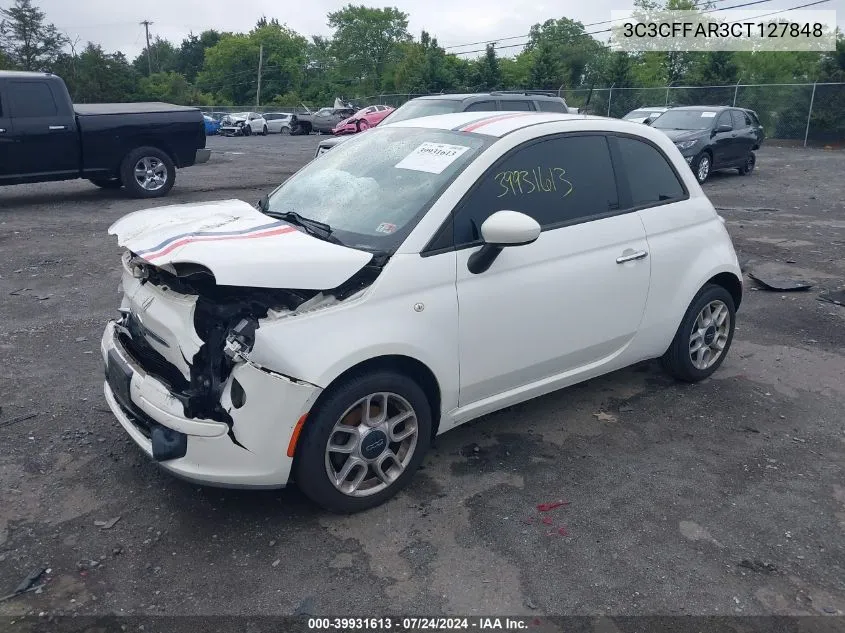 2012 Fiat 500 Pop VIN: 3C3CFFAR3CT127848 Lot: 39931613