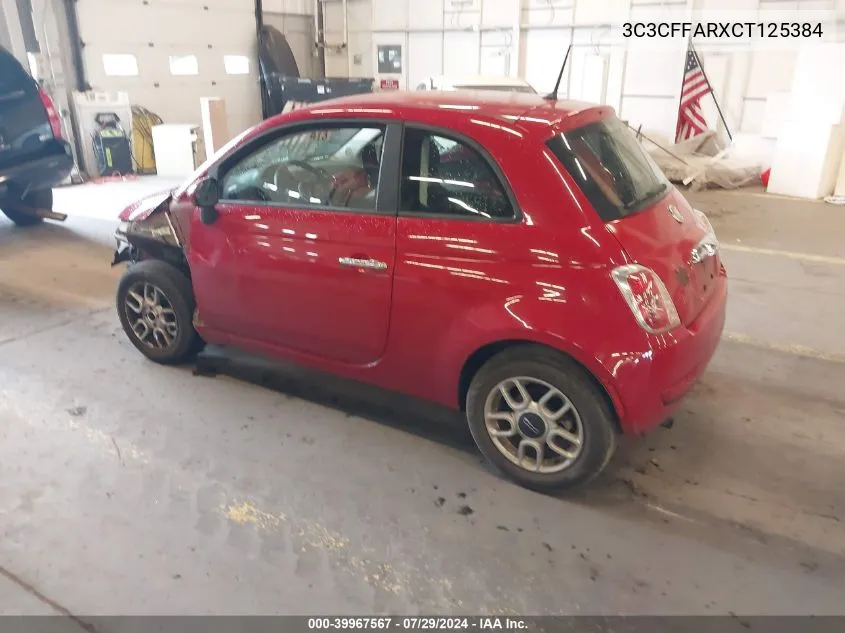 2012 Fiat 500 Pop VIN: 3C3CFFARXCT125384 Lot: 39967567