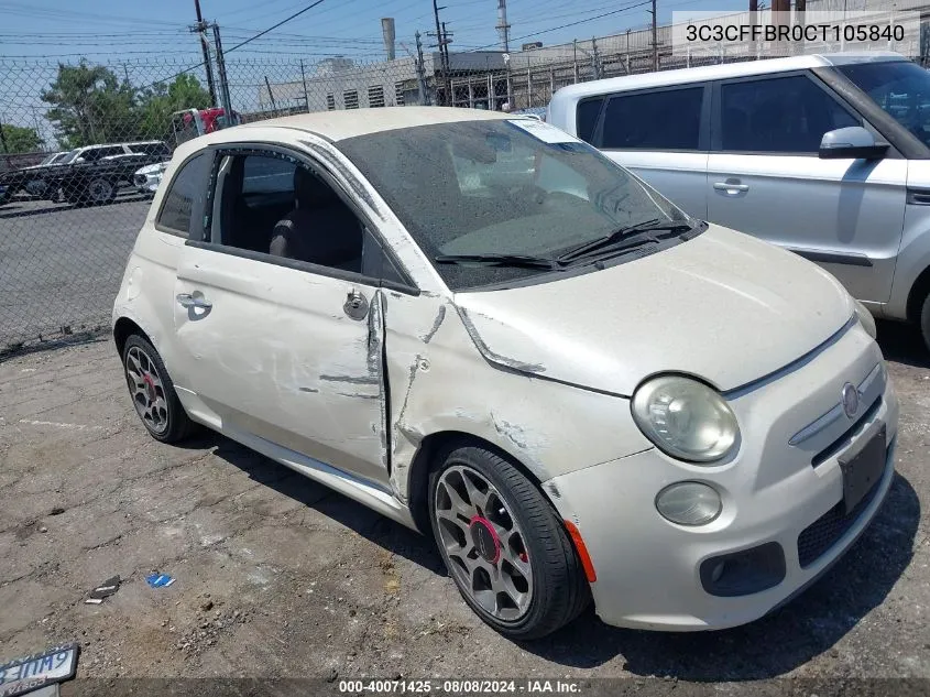 3C3CFFBR0CT105840 2012 Fiat 500 Sport