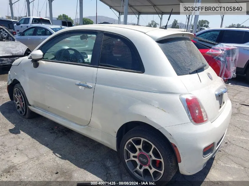 3C3CFFBR0CT105840 2012 Fiat 500 Sport