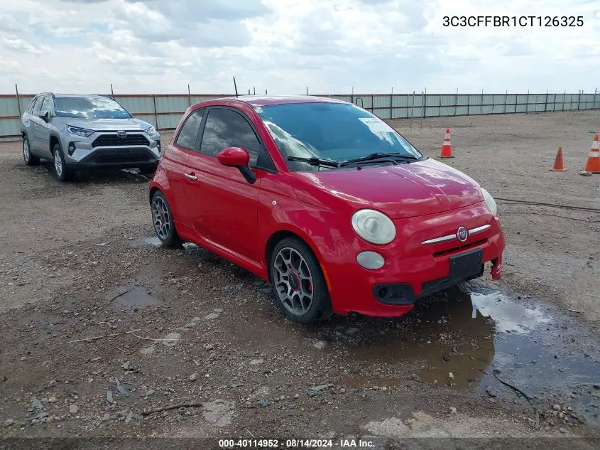 2012 Fiat 500 Sport VIN: 3C3CFFBR1CT126325 Lot: 40114952