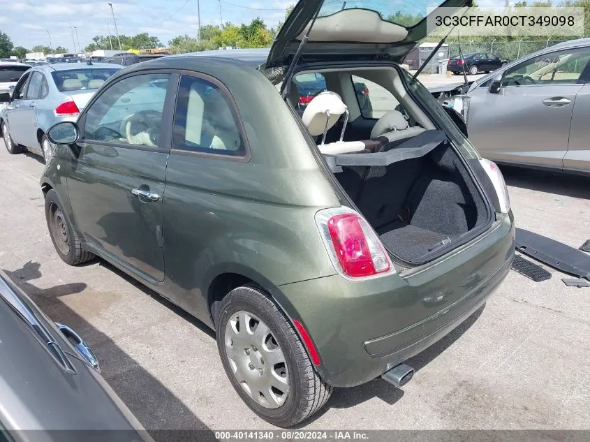 3C3CFFAR0CT349098 2012 Fiat 500 Pop