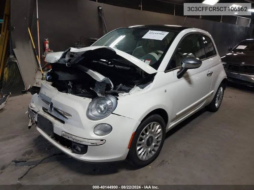 3C3CFFCR5CT106562 2012 Fiat 500 Lounge