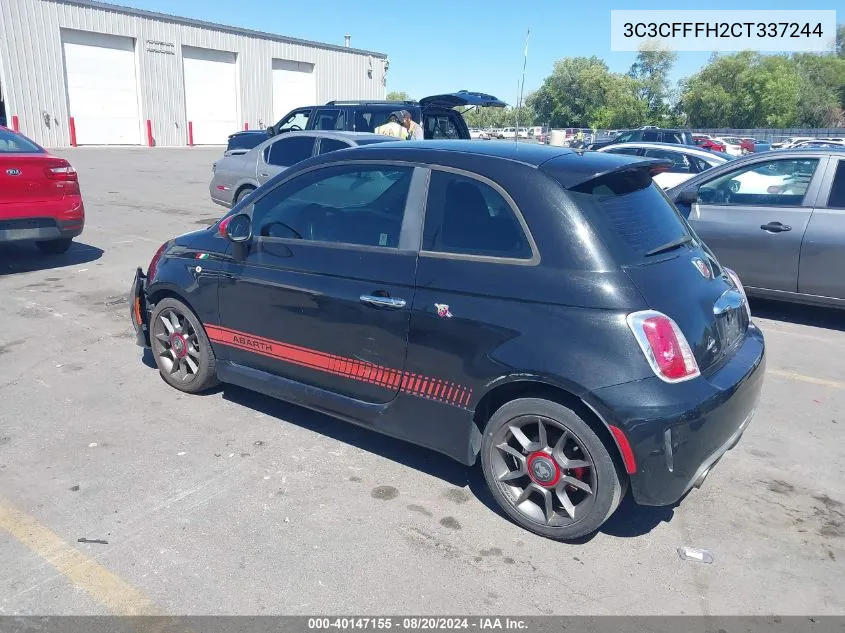 2012 Fiat 500 Abarth VIN: 3C3CFFFH2CT337244 Lot: 40147155