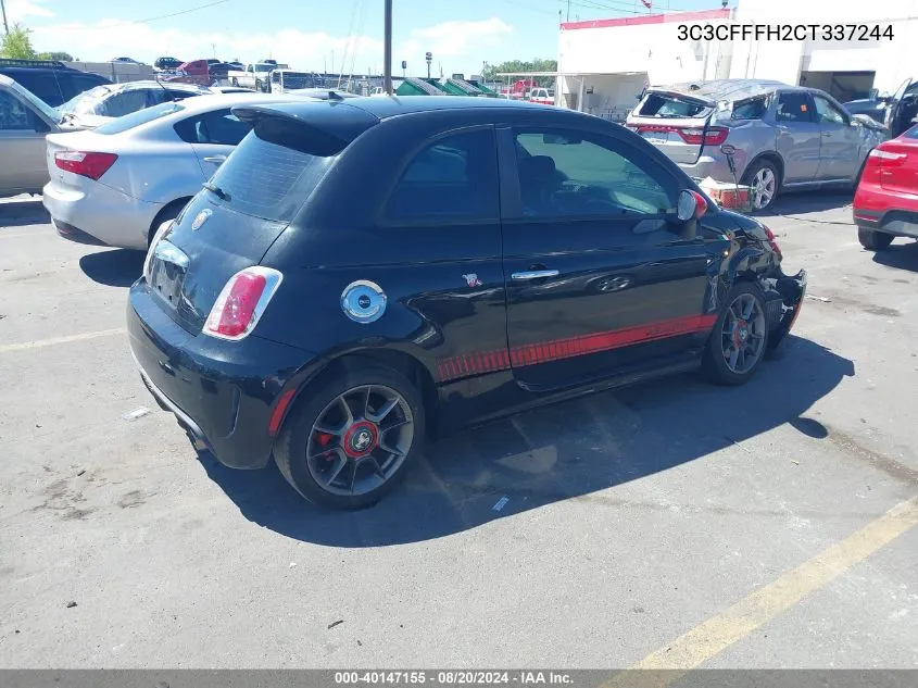 2012 Fiat 500 Abarth VIN: 3C3CFFFH2CT337244 Lot: 40147155