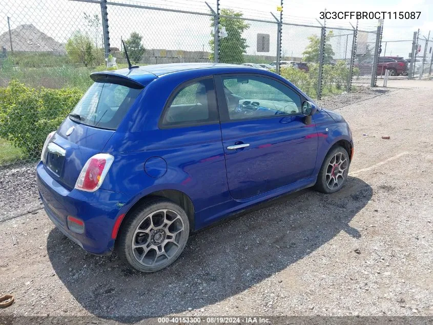 3C3CFFBR0CT115087 2012 Fiat 500 Sport