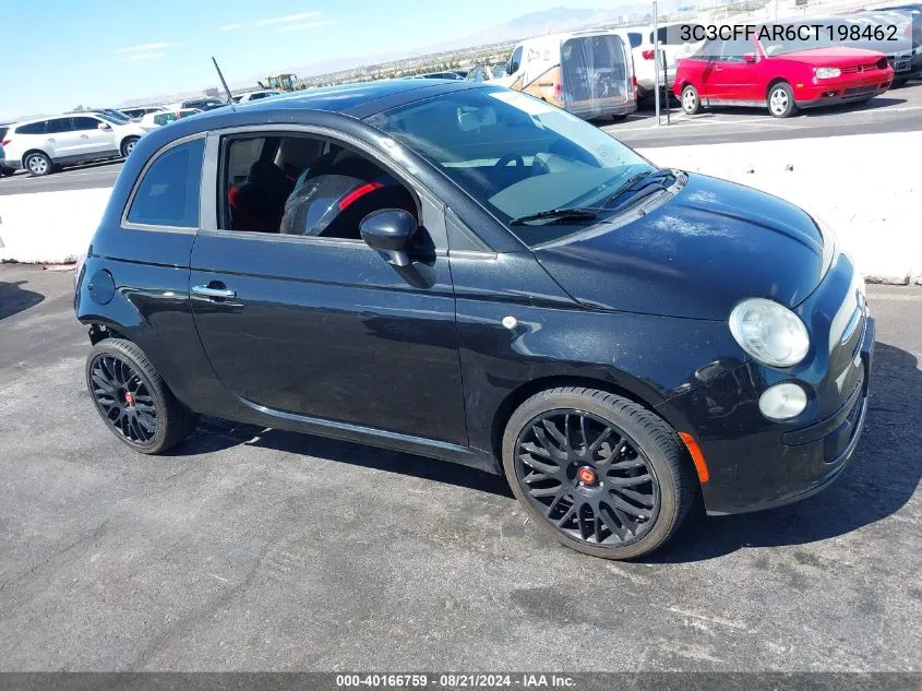 2012 Fiat 500 Pop VIN: 3C3CFFAR6CT198462 Lot: 40166759