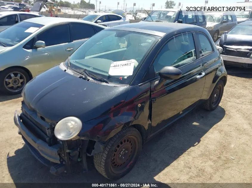 3C3CFFAR9CT360794 2012 Fiat 500 Pop