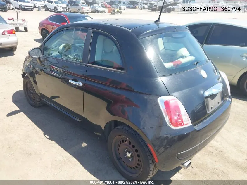 3C3CFFAR9CT360794 2012 Fiat 500 Pop