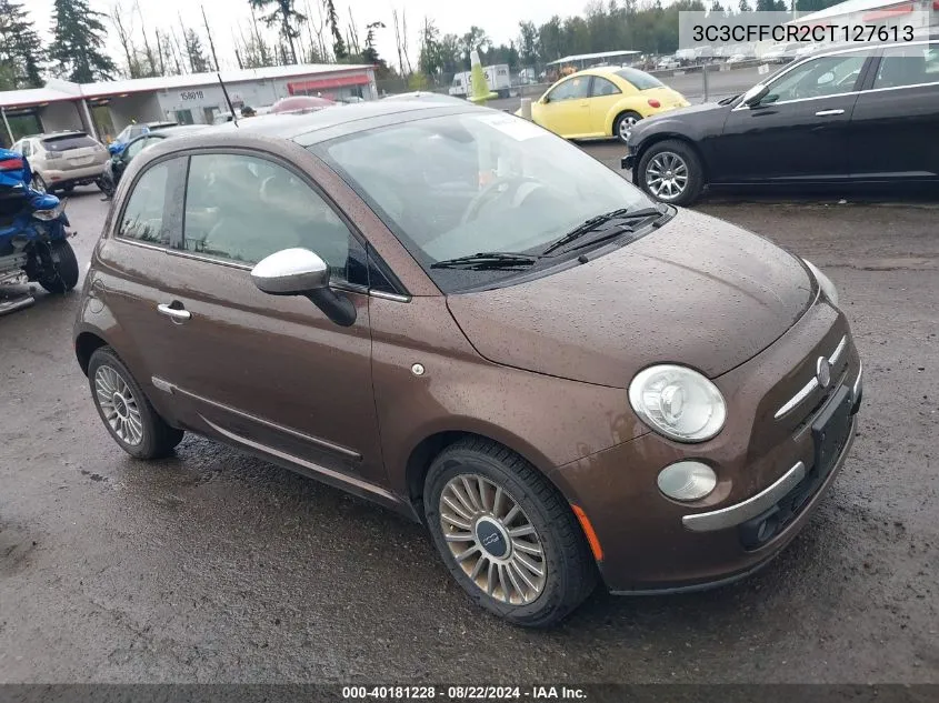 2012 Fiat 500 Lounge VIN: 3C3CFFCR2CT127613 Lot: 40181228