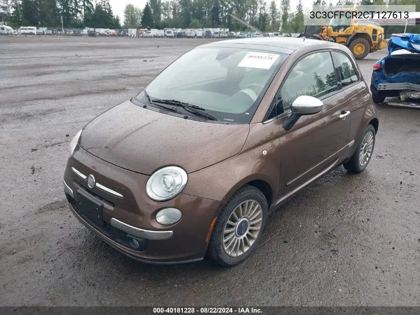 3C3CFFCR2CT127613 2012 Fiat 500 Lounge