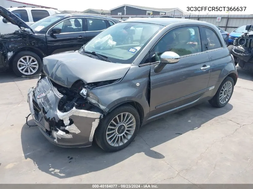 3C3CFFCR5CT366637 2012 Fiat 500 Lounge