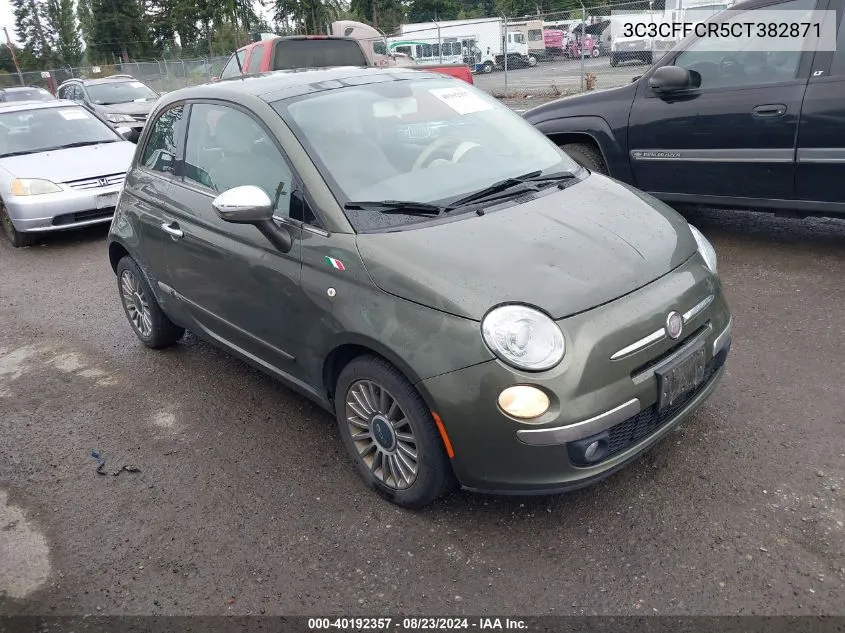 2012 Fiat 500 Lounge VIN: 3C3CFFCR5CT382871 Lot: 40192357