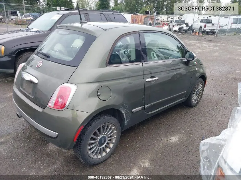 2012 Fiat 500 Lounge VIN: 3C3CFFCR5CT382871 Lot: 40192357