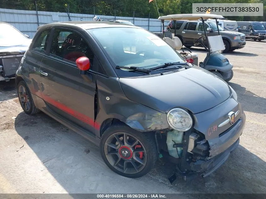 2012 Fiat 500 Abarth VIN: 3C3CFFFH2CT383530 Lot: 40196584