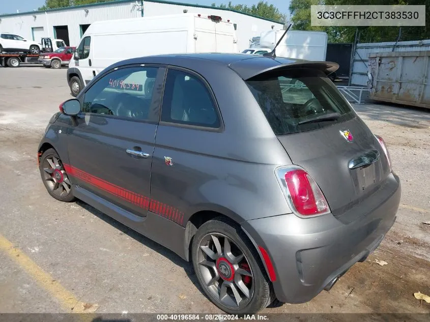 2012 Fiat 500 Abarth VIN: 3C3CFFFH2CT383530 Lot: 40196584