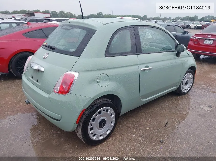 3C3CFFAR7CT184019 2012 Fiat 500 Pop