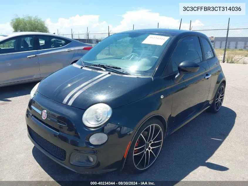 2012 Fiat 500 Sport VIN: 3C3CFFBR3CT314036 Lot: 40234344