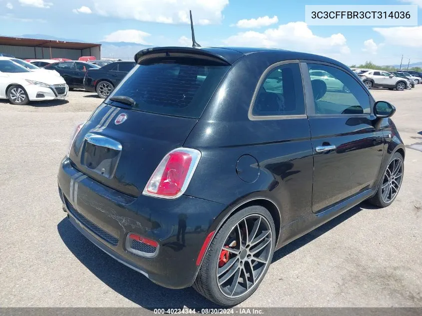 3C3CFFBR3CT314036 2012 Fiat 500 Sport