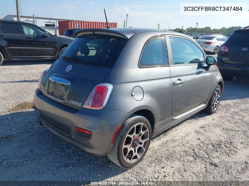 2012 Fiat 500 Sport VIN: 3C3CFFBR8CT347484 Lot: 40281754