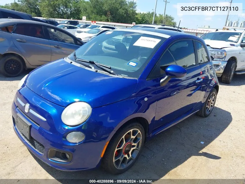 2012 Fiat 500 Sport VIN: 3C3CFFBR7CT127110 Lot: 40288896